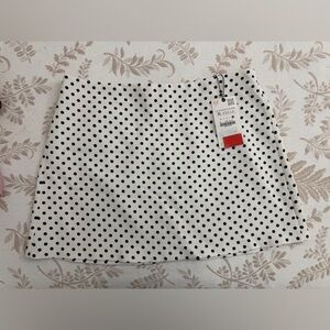 Zara Black and White Polka Dot Mini Skirt